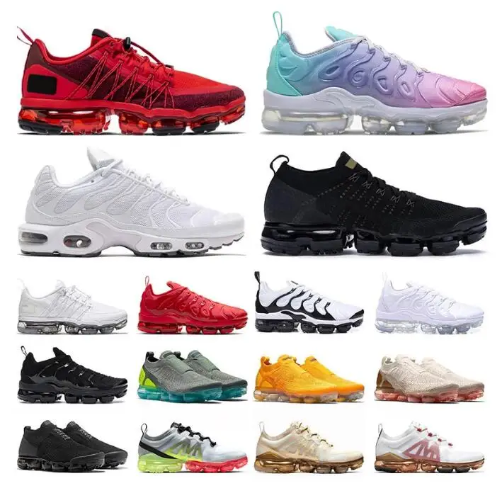 

Popular TN Plus Vapores Pink Sea Bleached Coral Pure Triple Black White Red Lemon Lime Purple Unisex Running Shoes Sport Sneaker