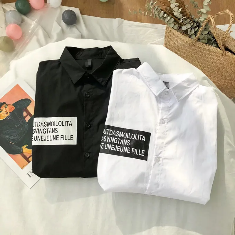 Женская рубашка с принтом в стиле Харадзюку весна-лето 2020 Мужская модная