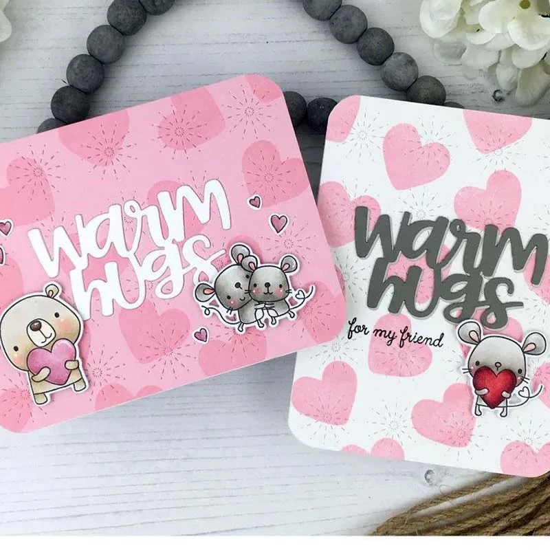 Теплые обнимающие буквы металлические штампы вырезанные формы для украшения