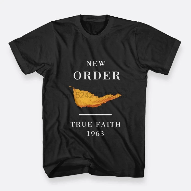 Новый заказ Joy Division True Faith 1963 хлопок футболки Sz S-3XL черные мужские с принтом
