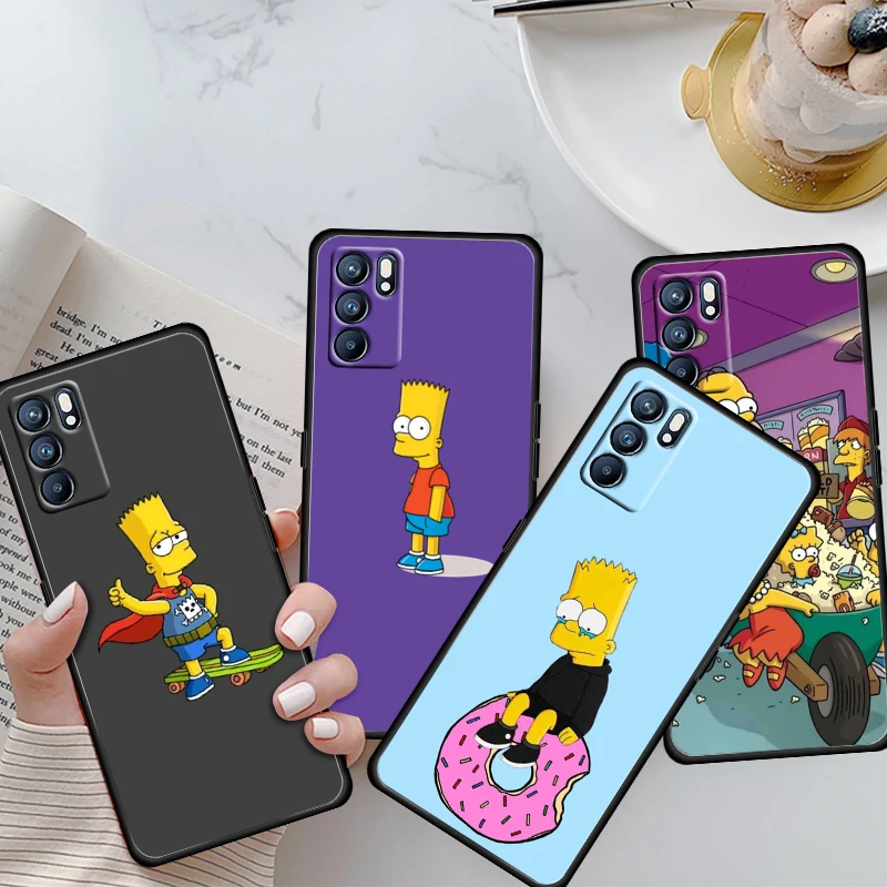 

Simpsons family warm For OPPO Reno 6 5 4 3 2 2Z 2F Z 4F 4SE 4Z 4G 5G Pro Plus Lite Silicone Soft Black Phone Case Shell