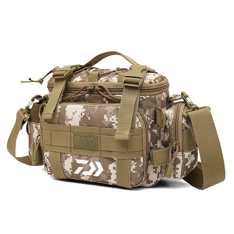 

Multifunctional DAIWA Fishing Bags 1000D waterproof Reel Lure Waist Pack Messenger Pole Outdoor Shoulder Fishing Bag Carp Tackle