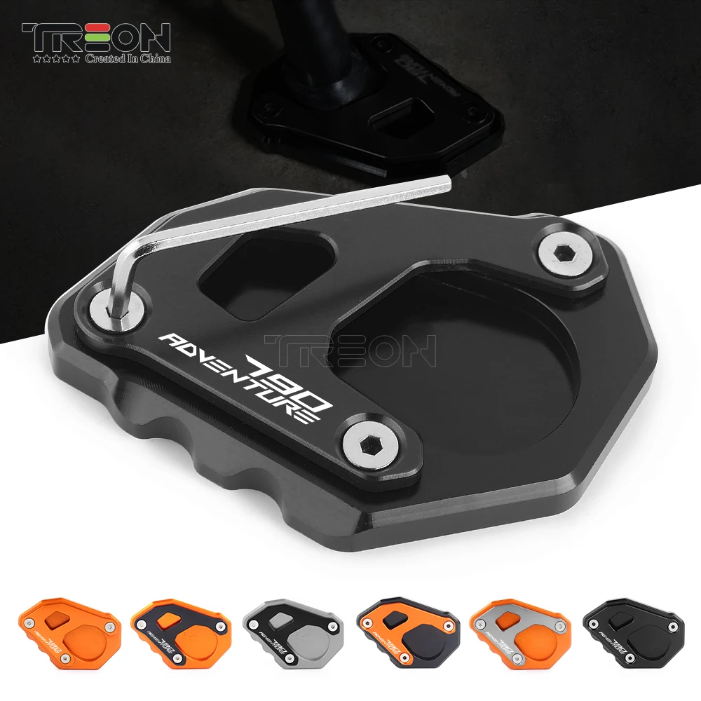 

Free Shipping Motorcycle CNC Kickstand Foot Side Stand Extension Pad Support Plate For KTTM 790 adventure R/S 790 ADV 2019 2020