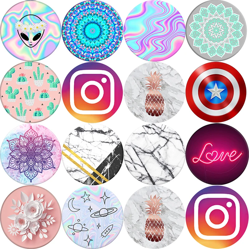 Круглая металлическая тарелка мраморного цвета диск железный лист для магнита