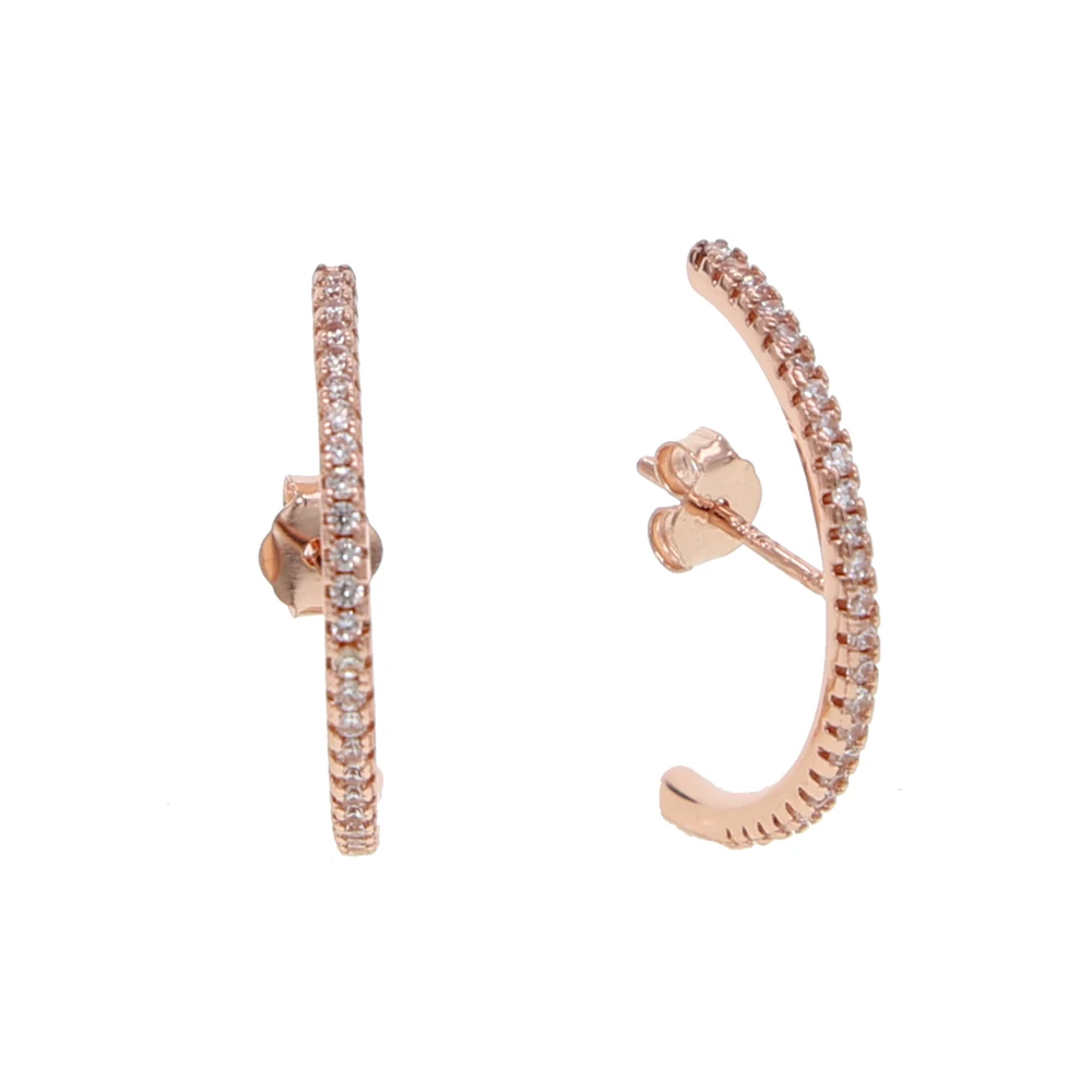 

2018 simple lovely girl's earring gift fine 925 sterling silver long cz bar skinny bar classic minimal charming earrings stud