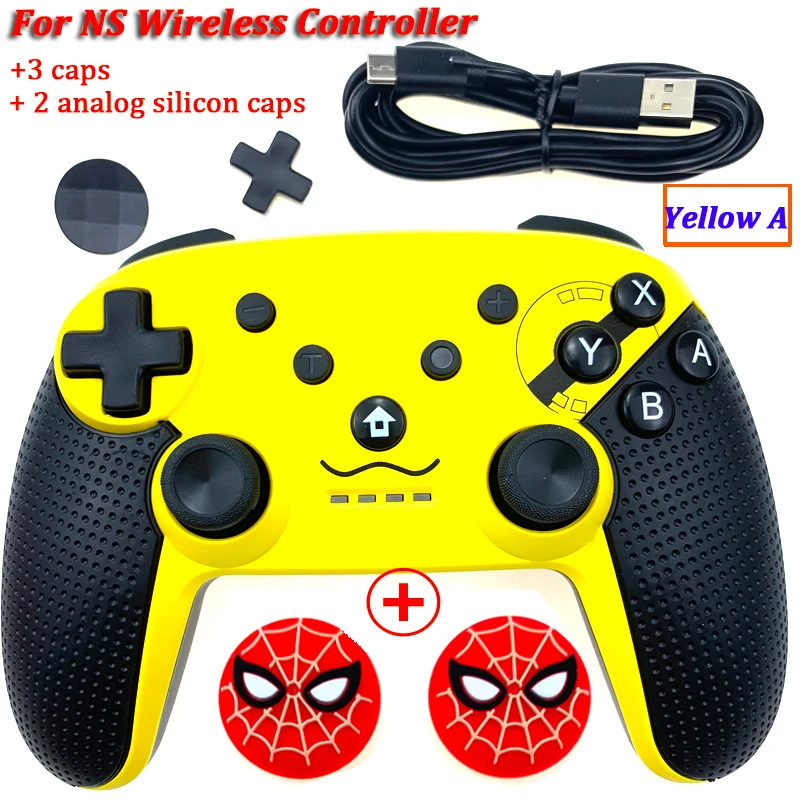 Yellow A Беспроводной игровой контроллер, джойстик для Nintendo Switch Console, Bluetooth Gamepad Pro Joypad для Android/PC, аксессуары, контроллер - Цвет: Yellow A