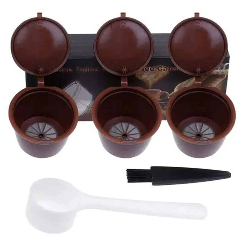 

3 шт./набор, многоразовые капсульные фильтры для кофемашины