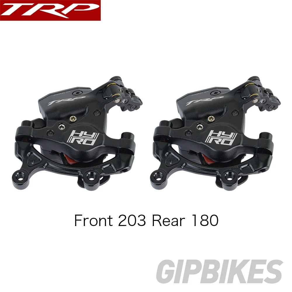 Front 203 Rear 180 TRP HY/RD штыревой кабель с приводом гидравлический дисковый тормозной суппорт 160 мм w/or w/o ротор передний/задний/комплект HYRD ROAD Черный - Цвет: Front 203 Rear 180