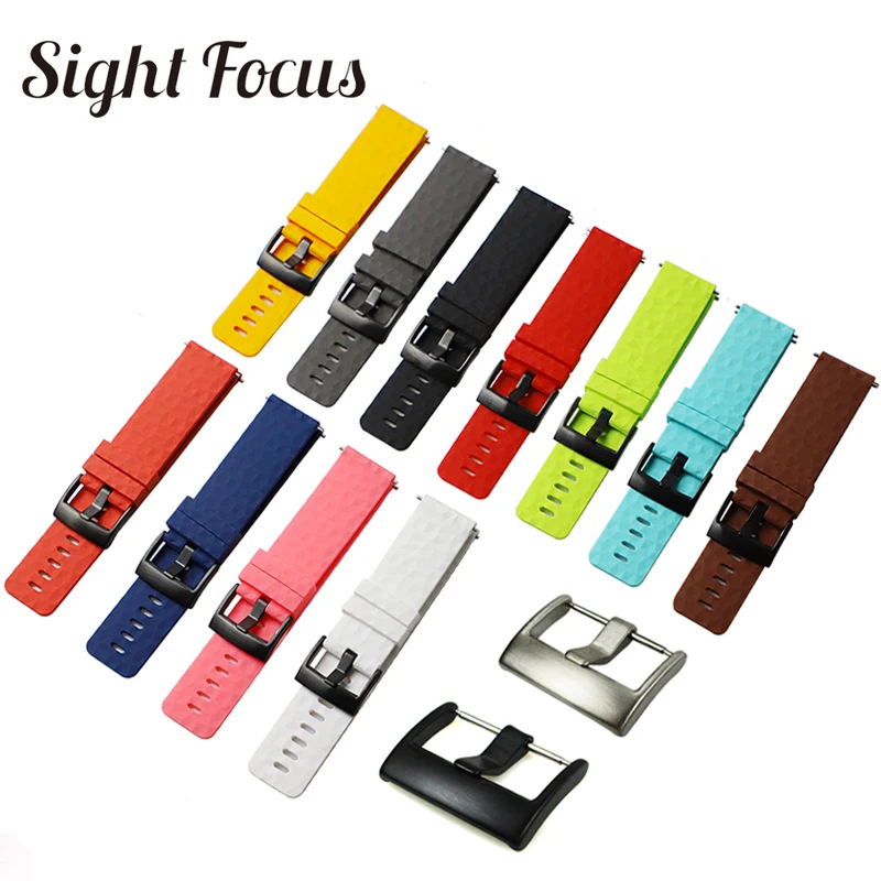 

Sight Focus 24MM Silicone Watch Strap For Suunto9 Spartan Sport Watch Band Quick Release Suunto 9 Baro Traverse Rubber Watchband