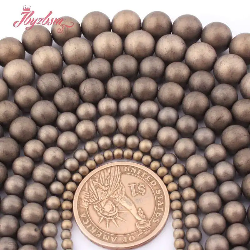 

Light Gold Hematite Beads Round Frost Stone Spacer Beads 2.3.4.6.8.10mm for DIY Women Men Jewelry Making Necklace Bracelet 15"