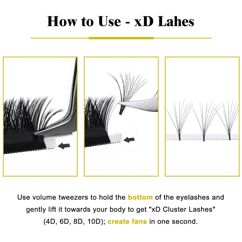 Легкое удлинение ресниц VV автомобильные вееры легкие для веерные ресницы