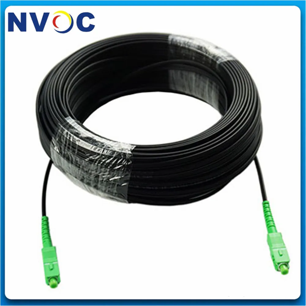 SM 1 сердечник G657A1 две стальные провода оболочка LSZH 200 м SC/APC GJXH FTTH прямой волоконный