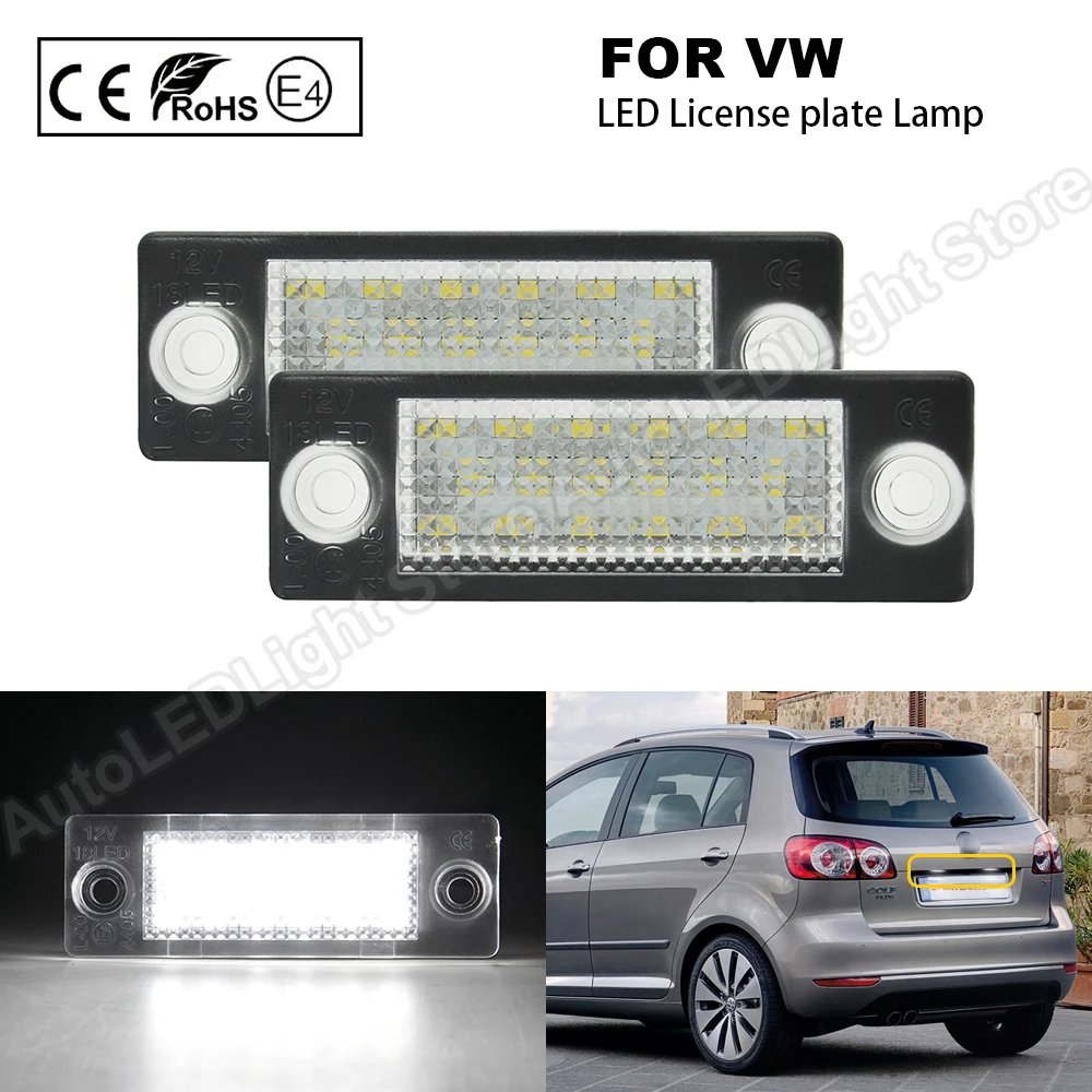 2 шт. светодиодный номерной знак светильник лампы для VW Caddy Mk3 Гольф Mk5 плюс Jetta Passat