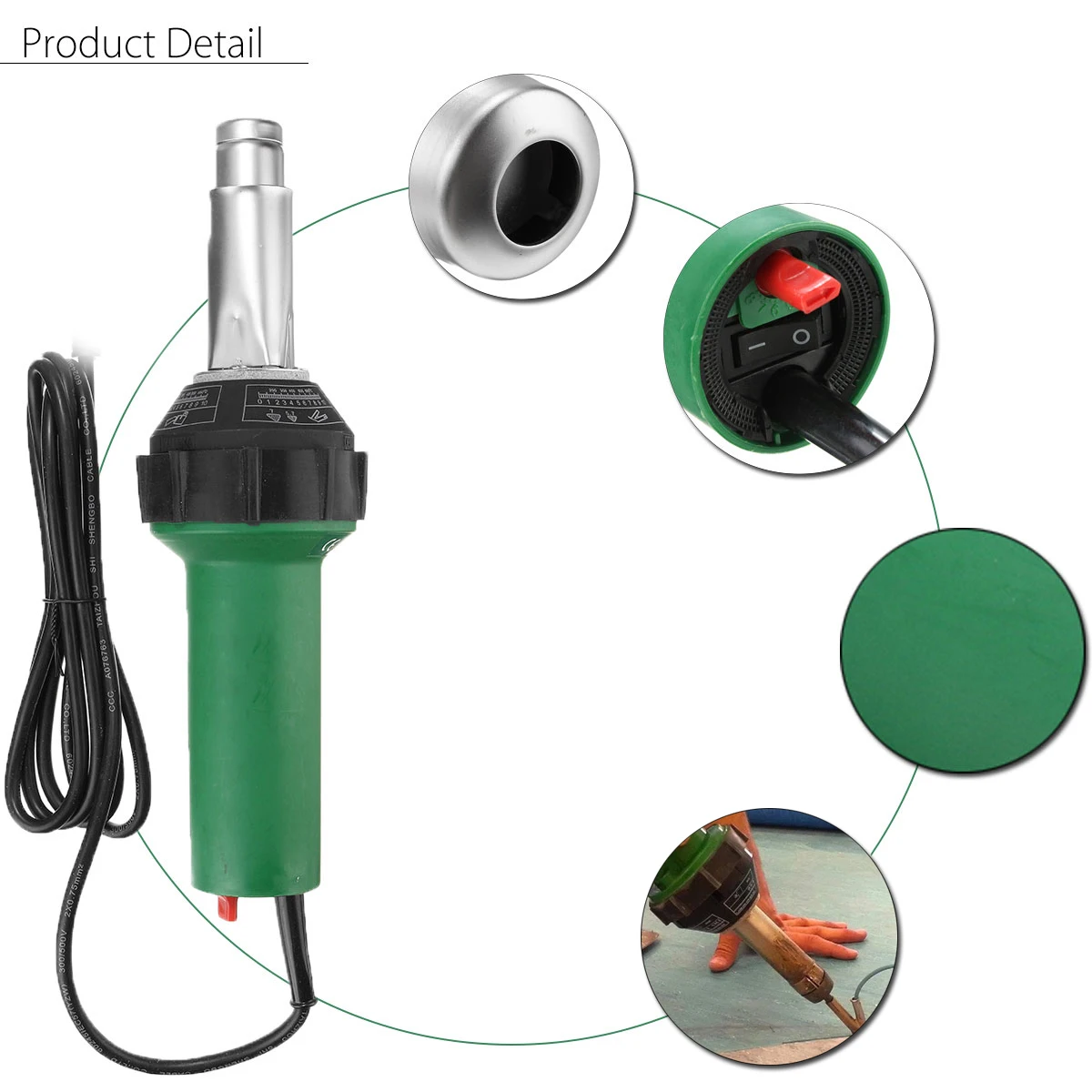 1600 Вт 220 Гц в Электронный пластиковый сварочный фонарь горячим воздухом