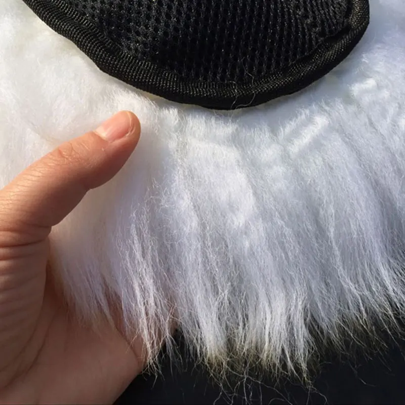 

Super Long Hair Gloves Luxury Lamb Wool Glove Breathability Mesh Paws Sheepskin Car Washing Cleaning Polishing