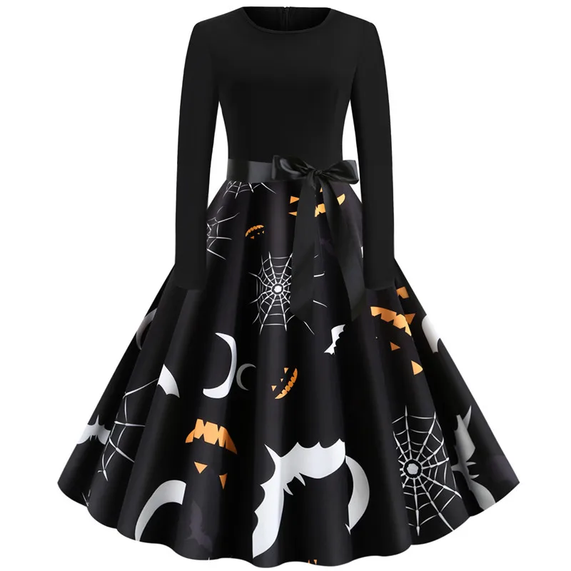 Халат пин-ап винтижный купальник Дамский платье Весна 2020 с принтом череп новый