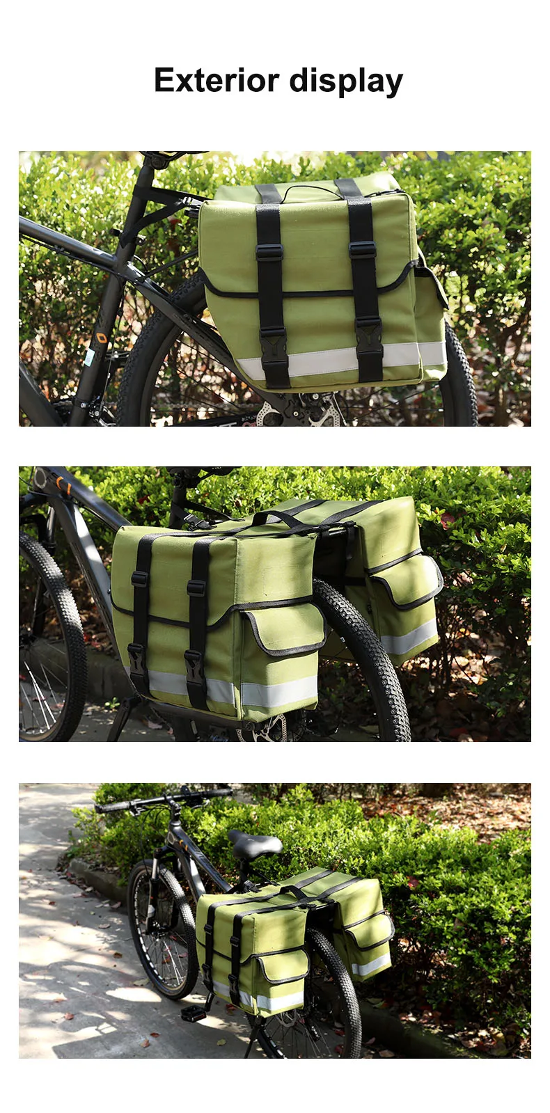 Mountain bike rear luggage rack travel bag Cycling equipment, shoulder bag, long-distance 56L waterproof bag