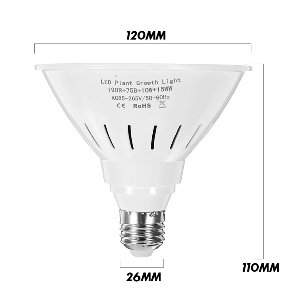 E27 100W SMD2835 LED Grow Light 290LED Full Spectrum Plant Lamp for Flower Seeds Greenhouse Indoor Plants Growing AC85-265V | Лампы и