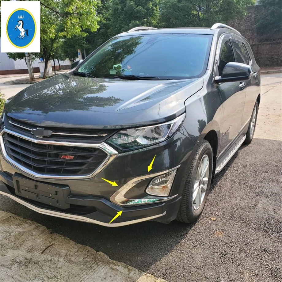 Yimaautotrims аксессуар хром передние противотуманные фары лампа век брови крышка отделка Подходит для Chevrolet Equinox