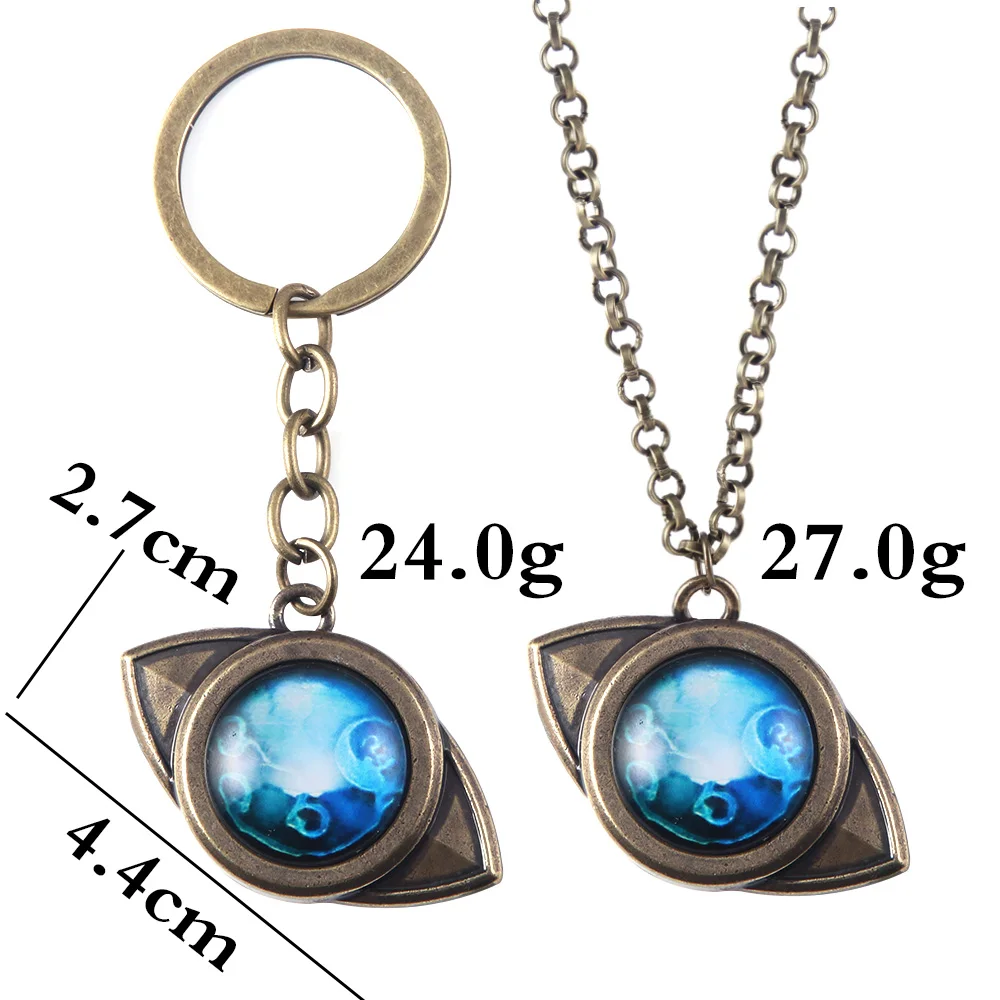 

Anime The Promised Neverland Keychain Mujika Emma Amulet Key Chain Eye-shaped Pendant for Women Men Cosplay Jewelry
