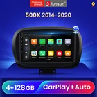 Автомобильный мультимедийный плеер Junsun V3, с голосовым управлением, Android 10,0, для Fiat 500X 2014-2020, Авторадио, стерео, 2Din, dvd