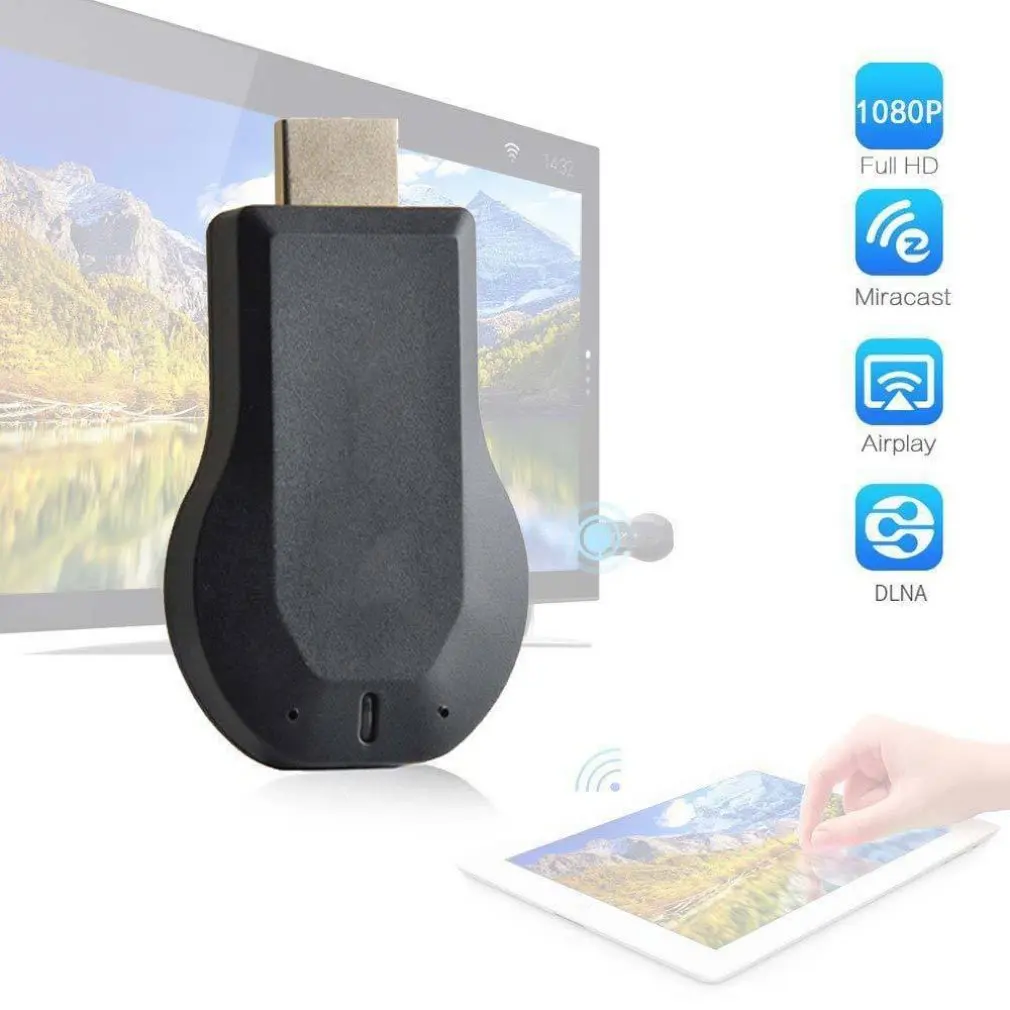 Для AnyCast M4 Plus беспроводной WiFi донгл приемник 1080P Дисплей HDMI медиа видео стример без переключателя ТВ-палка