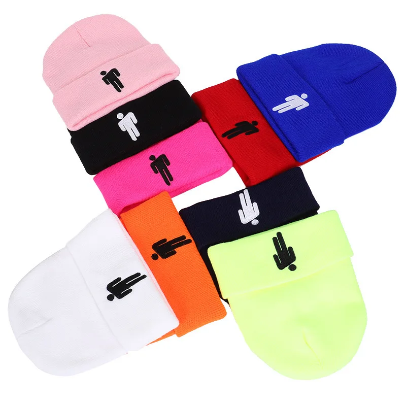 Женская и мужская вязаная шапка в стиле хип хоп европейском американском