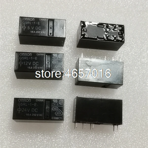 

10 шт./лот G5RL-1-E 5VDC 12VDC 24VDC 5V 12V 24V 16A 250VAC OMRON