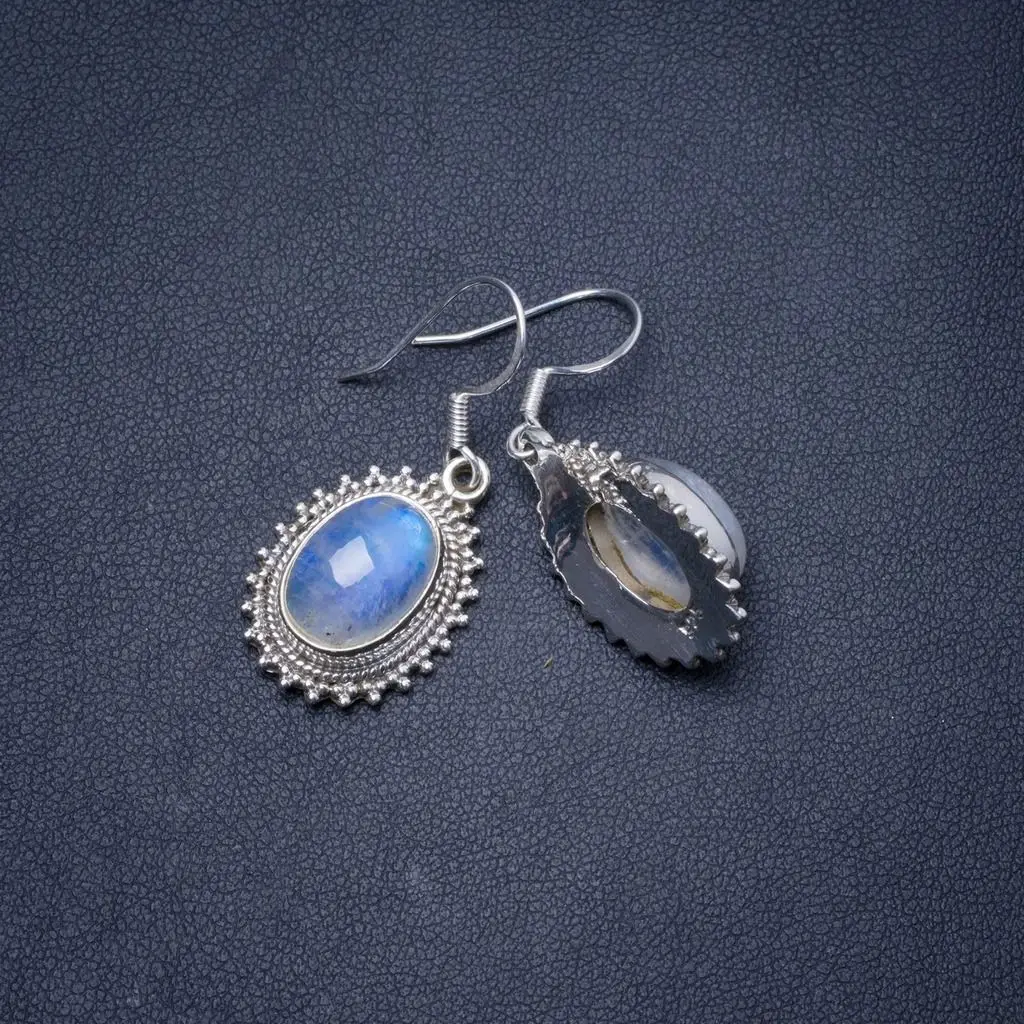 Натуральный цвет радуги лунный камень ручной работы уникальный 925 пробы