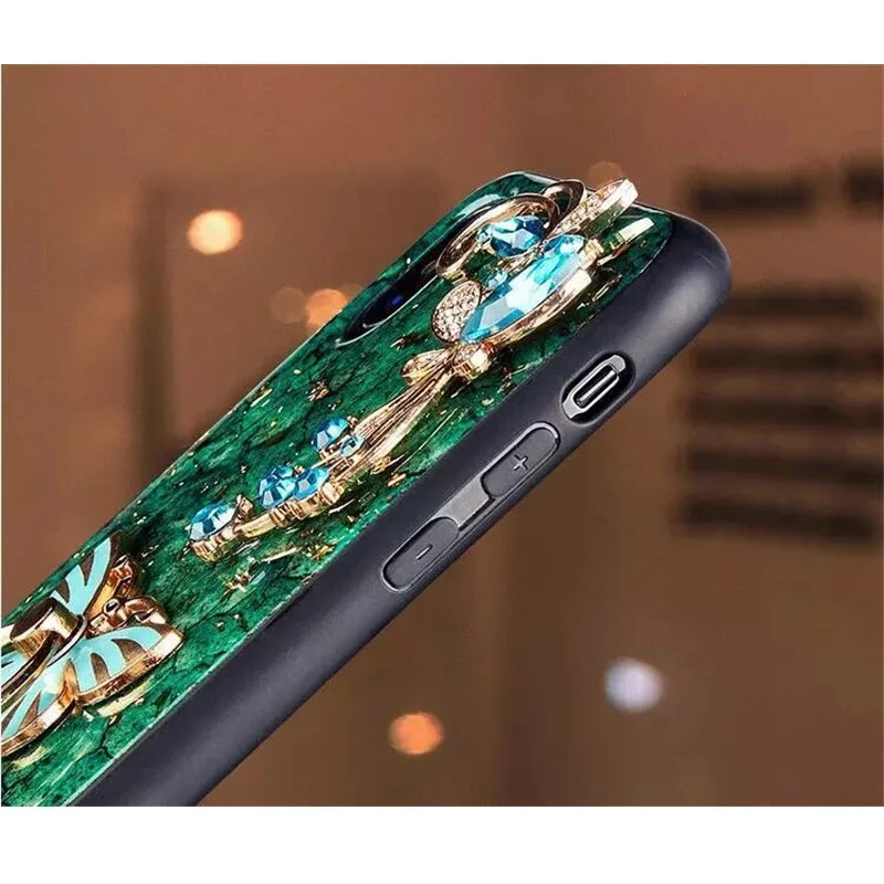 Бабочка стразы чехол для iPhone XS Max 11 Pro 8 кролик волос держатель 7 Plus 6 6s XR X |