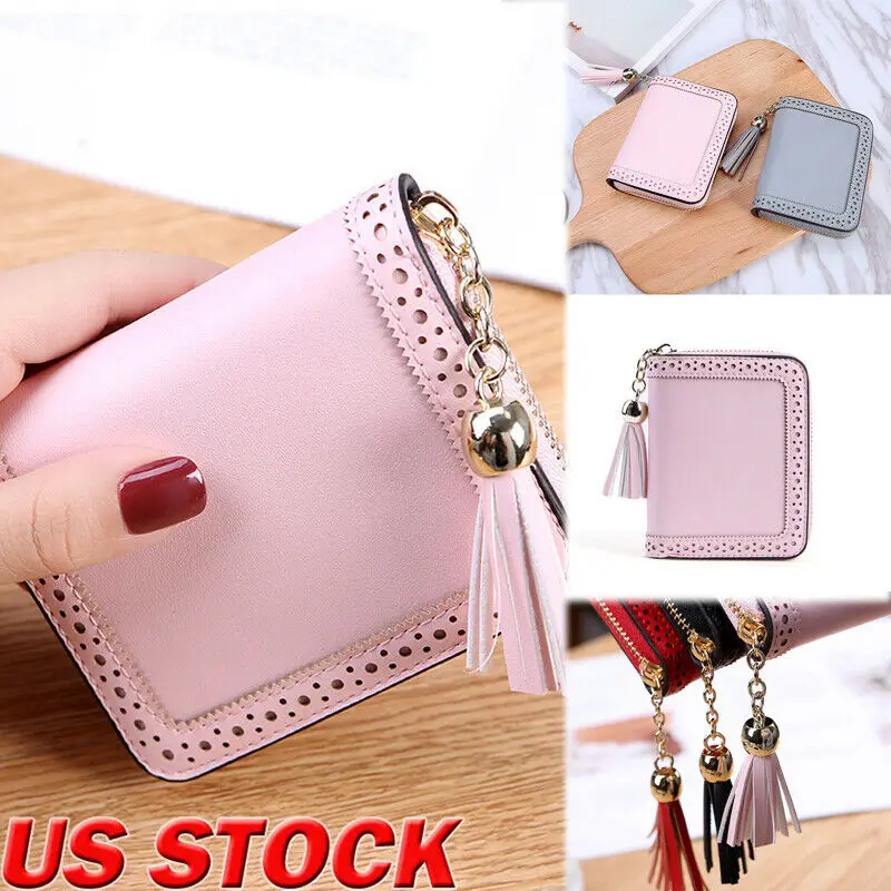 Роскошный кожаный короткий кошелек для женщин маленький Дамский бумажник с