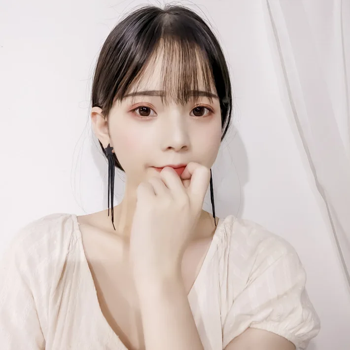 Корея новые элегантные черные звезды змея цепи кисточкой длинное эффектное