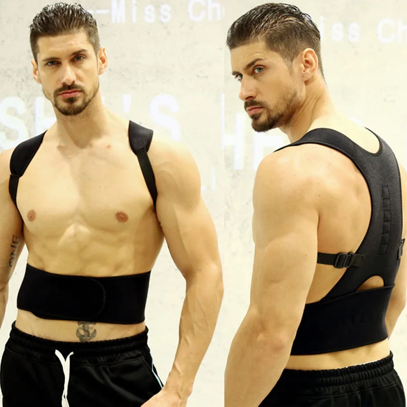 Для мужчин и женщин Регулируемый Корректор осанки бандаж поддержка спины