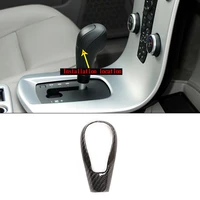 100 carbon fiber car styling for volvo xc60 s60 v60 v40 s80 13 19 gear lever head shift cover car interior accessories 2 style