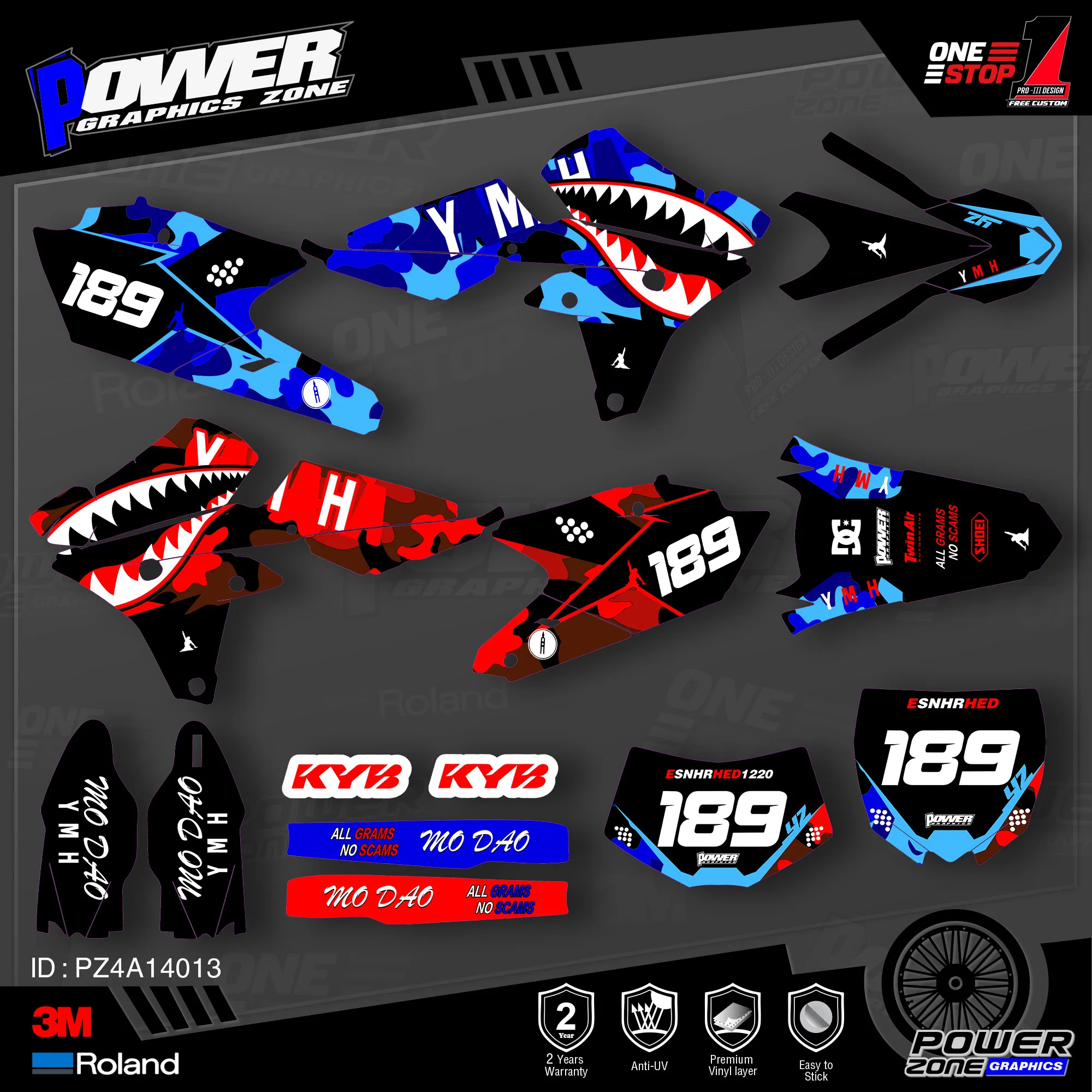 Персонализированные графические фоны с изображением команды PowerZone наклейки 3M