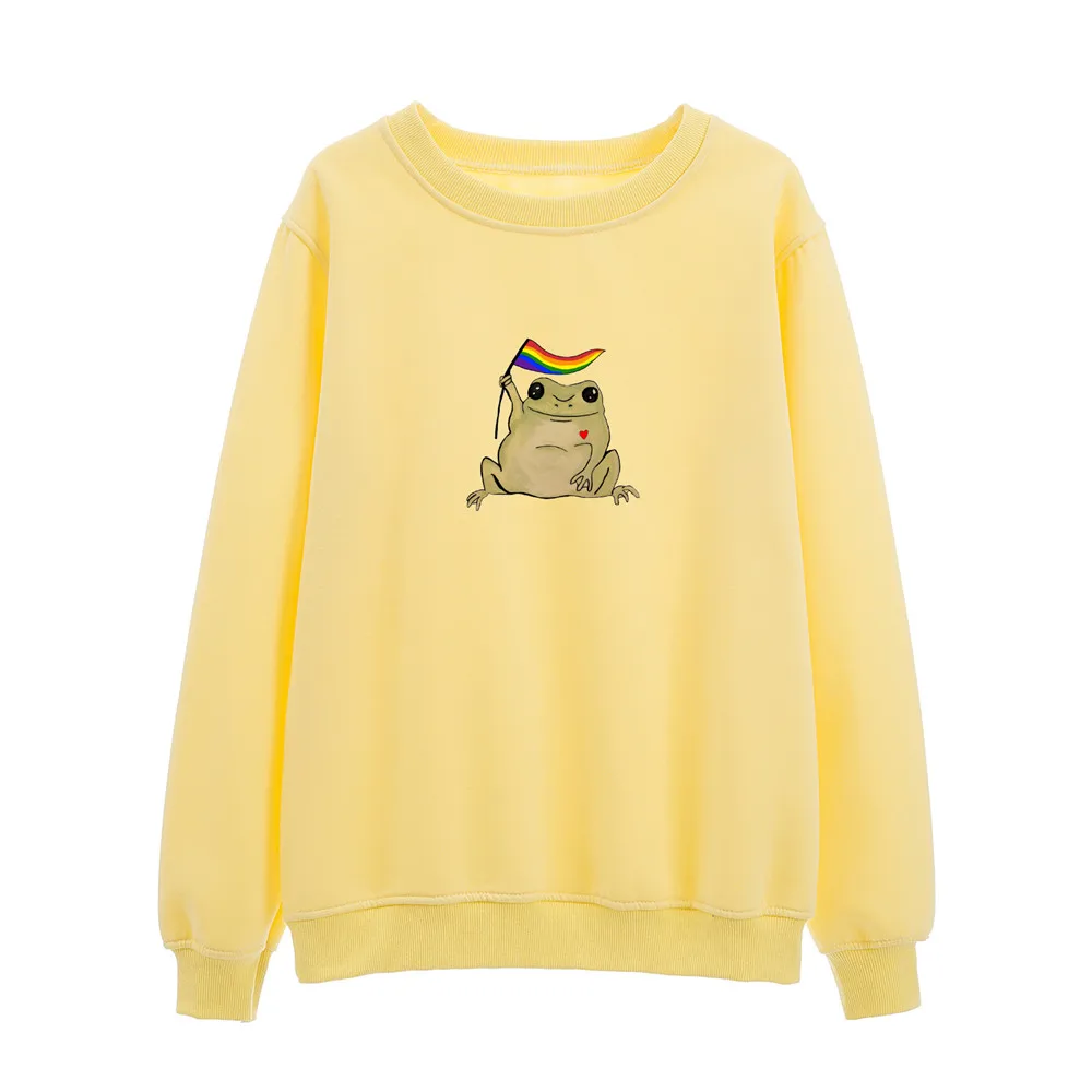 Sweetshirts Girl Long Sleeve Crew Neck Top Hoodies Women Hoodie Harajuku Students Plus Size Cotton Womens Comfy Cute Sweatshirts