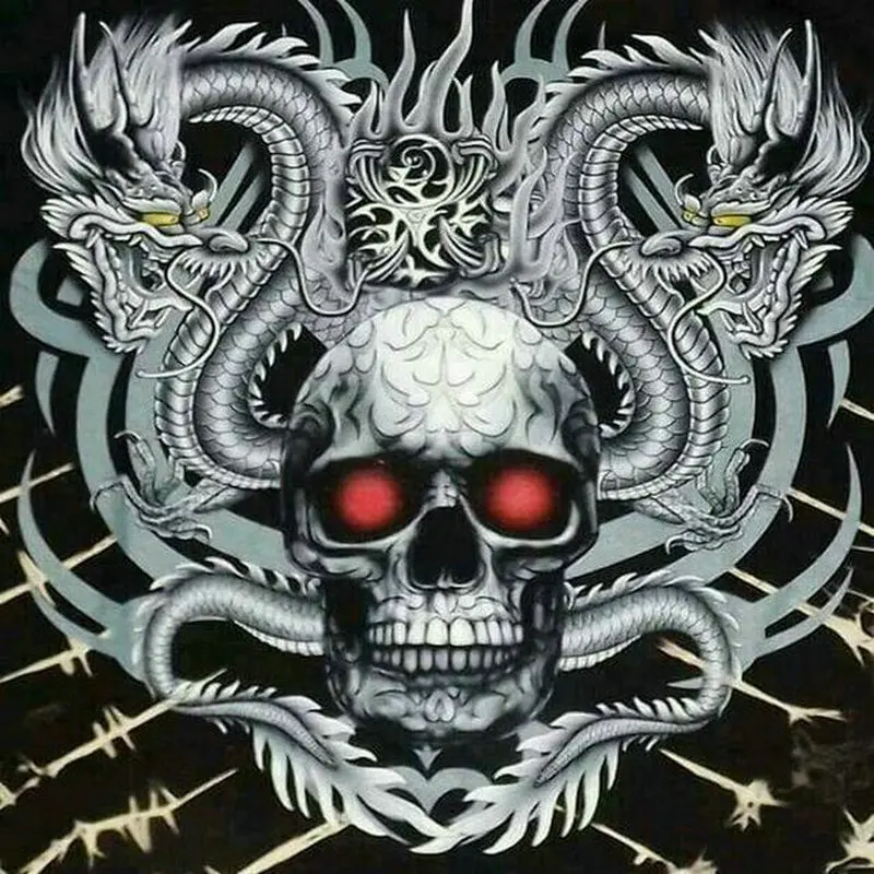 

DIY Diamond Painting Skull 5D AB NEW Ssangyong Round Square Drill Resin Icon Handicraft Patch Embroidered