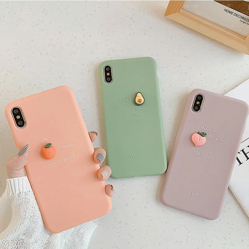 Милый фруктовый мобильный чехол для телефона Iphone11 8 7 6 Plus X XR XS MAX мультяшный Мягкий