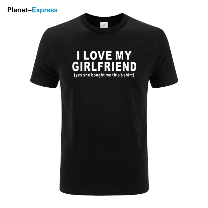 

I Love My Grilfriend Print Tshirt Short Sleeve T-shirt Summer Funny Beer Humor Men's Cotton Print T Shirt Plus Size Drop Ship