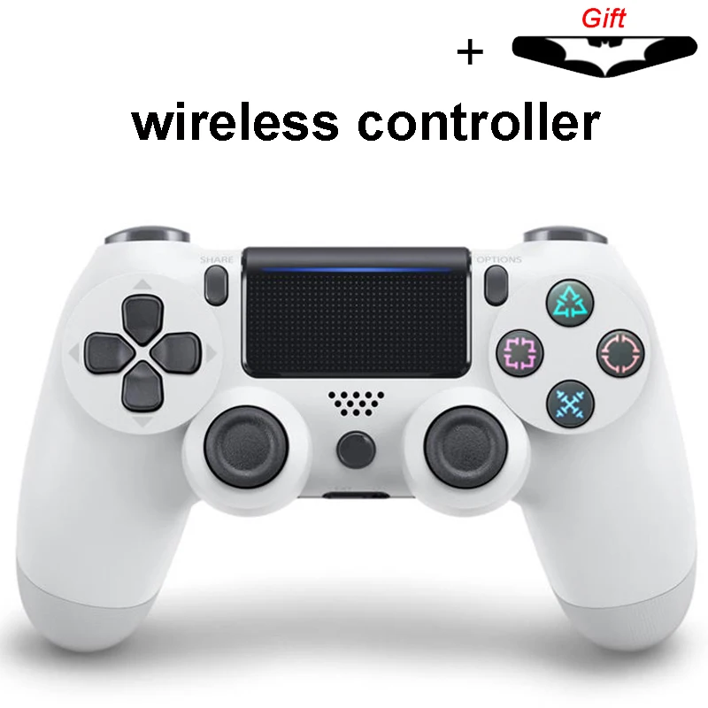 wireless White Bluetooth беспроводной/проводной джойстик для PS4 контроллер подходит для mando ps4 консоль для Playstation Dualshock 4 геймпад для PS3 - Цвет: wireless White