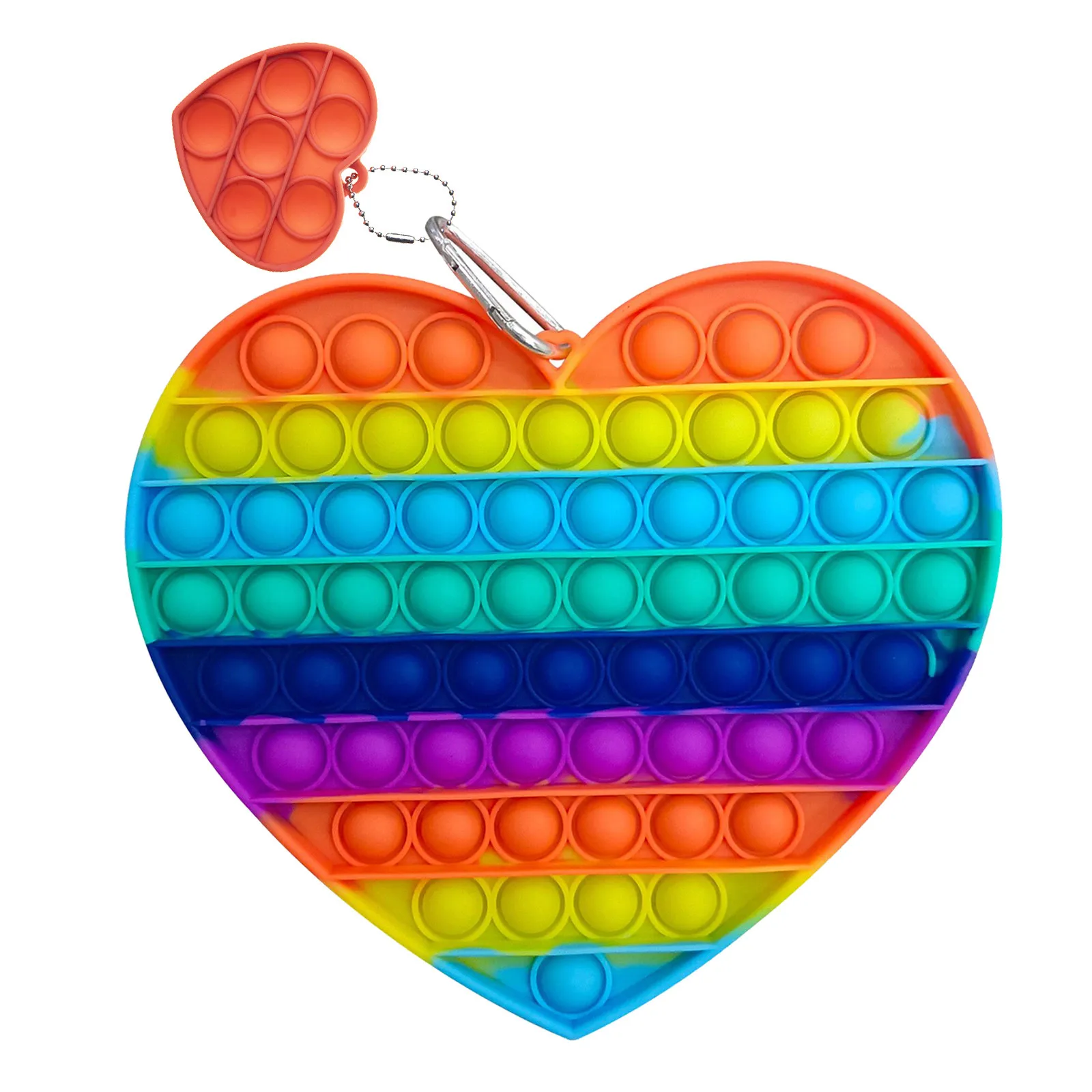 

Tie-dye PopIt Novel Decompression Toy Colorful & Shapes Rainbow Jouets populaires Toys Pressure Plate Controller Educational Toy