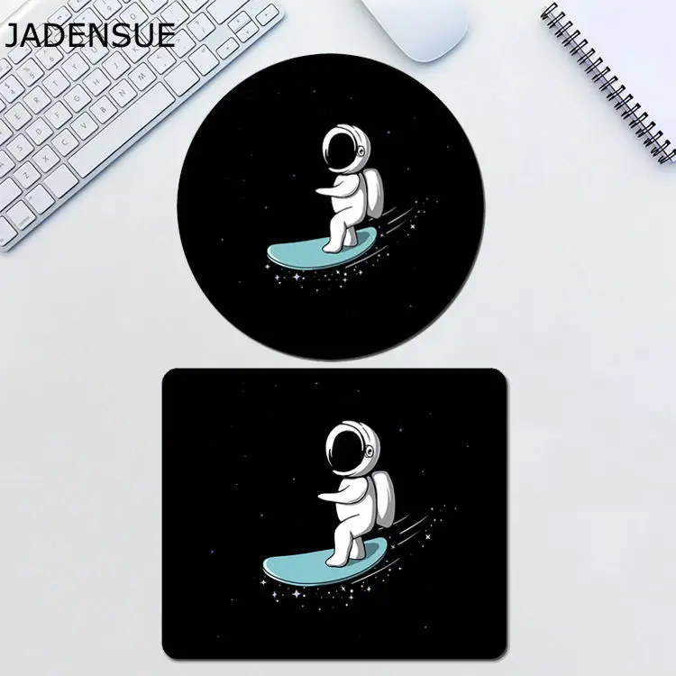

Kawaii Round Cute Mouse Pad Waterproof Gaming Deskpad Airman Starry Sky Laptop Mouse Mat Computer Keyboard Anti-Slip Desk Mats