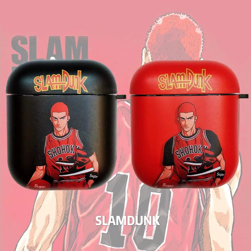 Мультфильм slamdank Sakuragi беспроводные bluetooth наушники чехол для Apple AirPods 2 и 1