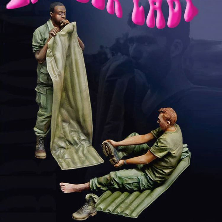 

1/35 фигурка из смолы GK солдат резиновая леди солдат выдувание резиновой кровати военная тема Второй мировой войны несобранный и Неокрашенны...