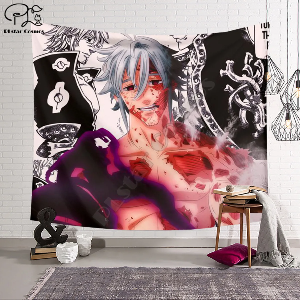 

The seven deadly sins pattern Funny cartoon Blanket Tapestry 3D Printed Tapestrying Rectangular Home Decor Wall Hanging style-3