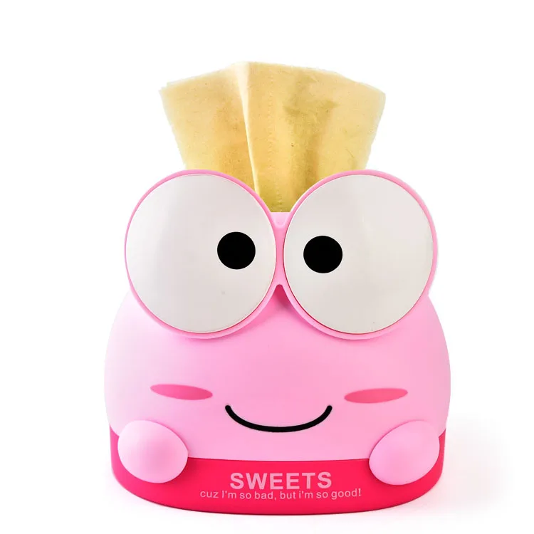 Коробка для салфеток пластиковая коробка Милая мультяшная лягушка бумажный