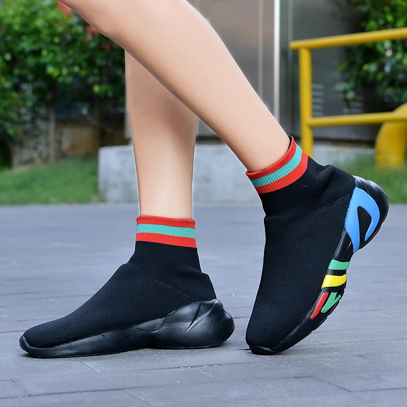 2020 Women Speed Runner Walking Shoes Knit Ankle BOOts Sock Sneakers Outdoor Sports Bounce Triple Breathable Designer Trainers | Спорт и