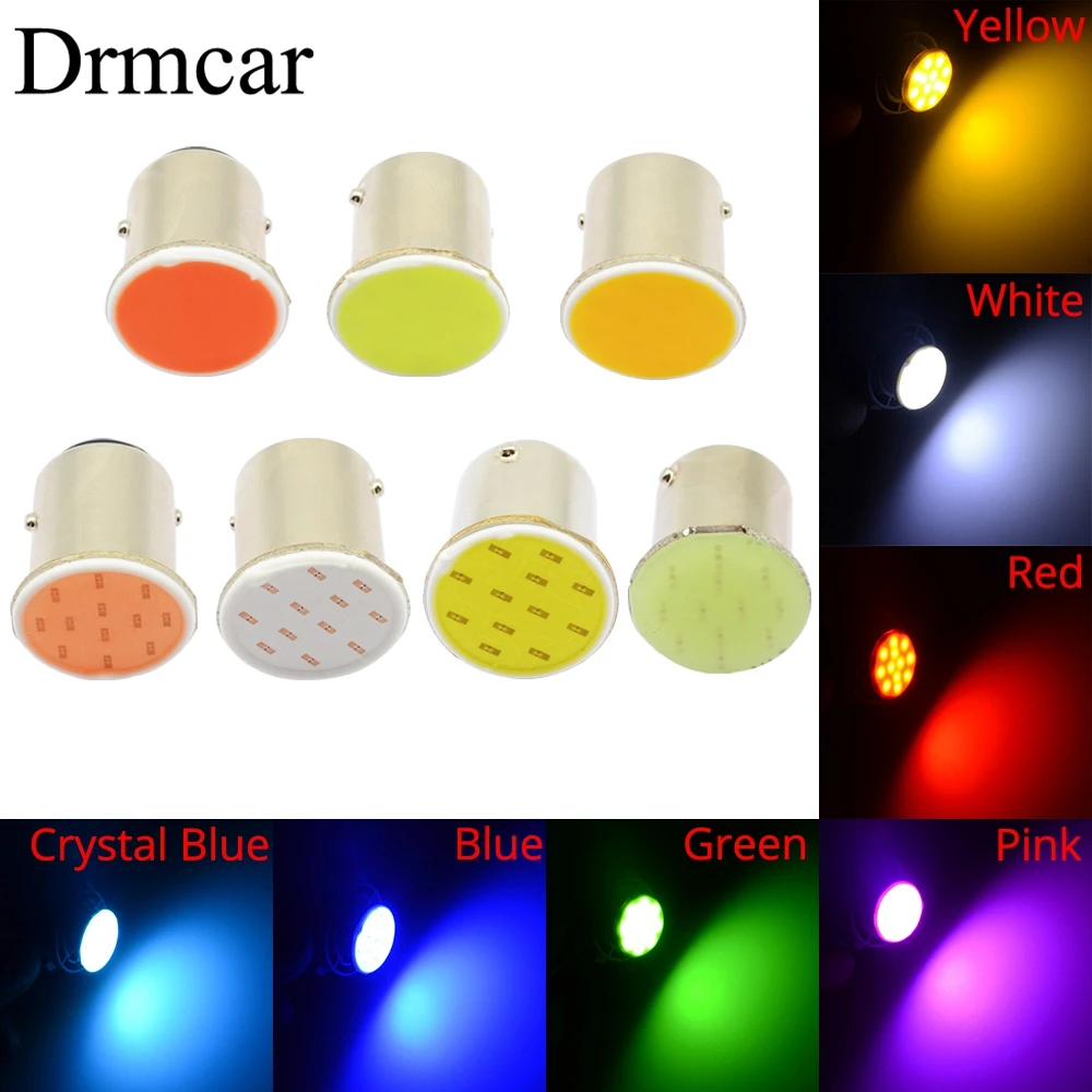 Cob p21w Белый Красный Синий 12SMD 1156 BA15S 1157 BAY15D DC 12v Задний сигнал поворота задние лампы резервные грузовик светильник парковка Авто Лампа