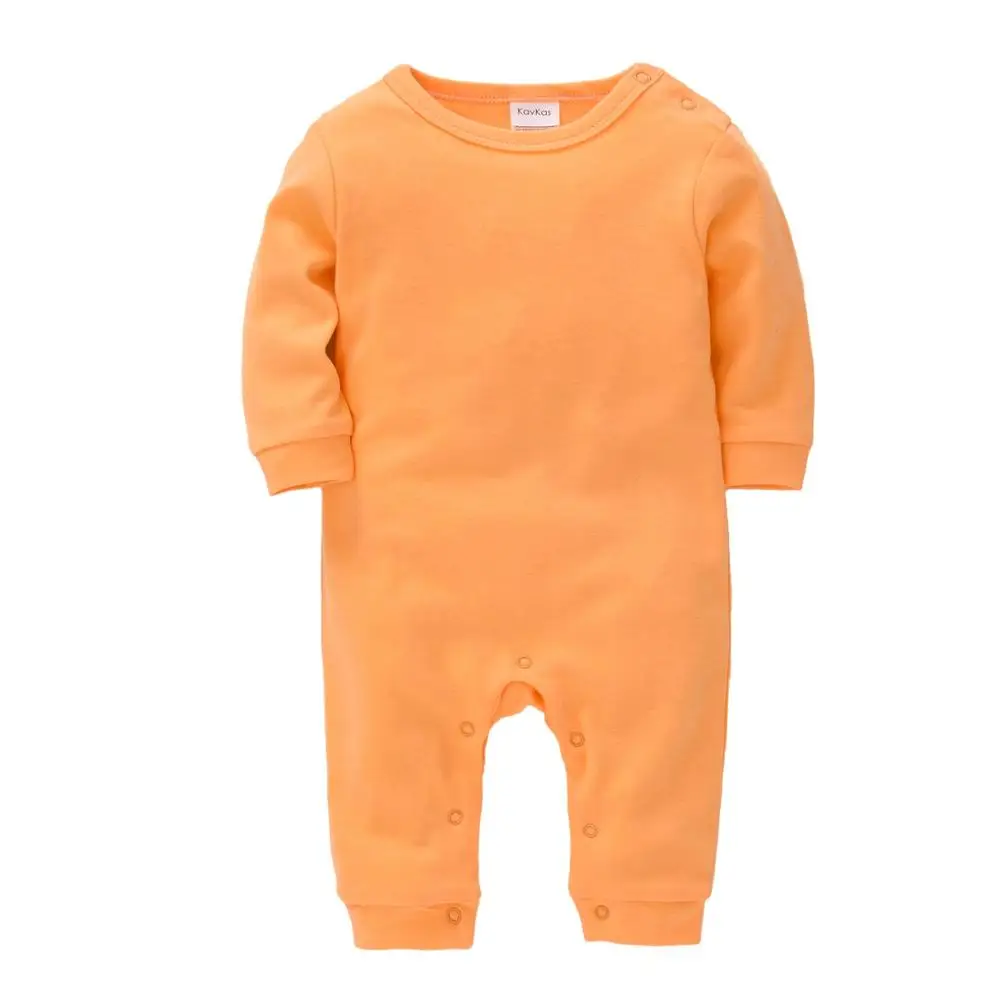 

Honeyzone Newborn Baby Girl Clothes 0 3 Months Barboteuse Bebe Fille Orange Full Sleeve Baby Romper Solid Color Baby Jumpsuit