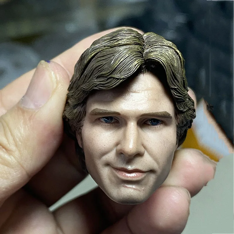 

Модель мужской головы в наличии 1/6, резьба, улыбающаяся голова Харрисона Форда, модель головы с золотыми волосами Для 12-дюймового экшн-фигурки